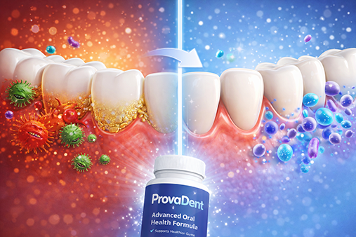 Oral bacteria before and after illustration