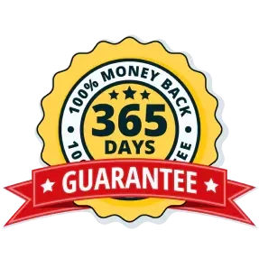 Pineal Guardian X seller-advertised 365-day money-back guarantee artwork
